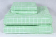 Celadon Green and White Check Double Bedsheet