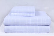 Serenity Purple and White Striped Double Bedsheet