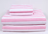 Watermelon Pink and White Striped Single Bedsheet