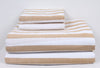 Brown and White Striped Double Bedsheet