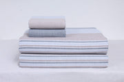 Gray Double Bedsheet Multiple Stripes Design