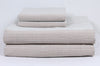 Ice Grey and Almond Brown Striped Single Bedsheet
