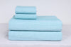 Sky Blue and White Striped Double Bedsheet