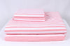 Pastel Red and White Striped Double Bedsheet
