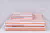 Cataloupe Orange and White Striped Double Bedsheet