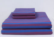 Violet and Blue Striped Double Bedsheet