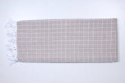 Iron Grey and White Check Single Bedsheet
