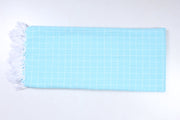 Pastel Blue and White Check Single Bedsheet