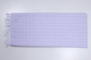Purple and White Striped Single Bedsheet