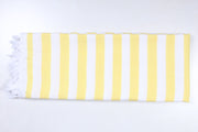 Blonde Yellow and White Striped Extra Soft Chadar