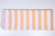 Orange and White Striped Extra Soft Chadar