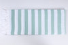 Dark Green and White Striped Extra Soft Chadar
