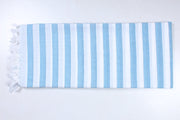 Comic Book Blue and White Striped Single Bedsheet