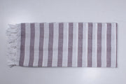 Aubergine Purple and White Striped Single Bedsheet