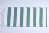 Emerald Green and White Striped Extra Soft Chadar