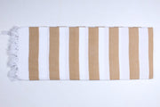Copper Brown and White Striped Extra Soft Chadar