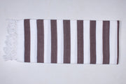 Brown and White Striped Extra Soft Chadar