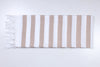Beige and White Striped Extra Soft Chadar