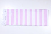 Lavender Purple and White Striped Extra Soft Chadar