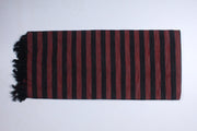 Jam Red and Black Striped Single Bedsheet