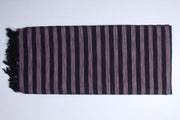 Periwinkle Purple and Black Striped Single Bedsheet
