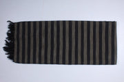 Sage Green and Black Striped Single Bedsheet