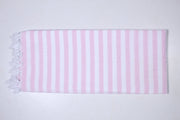 Blush Pink and White Striped Single Bedsheet