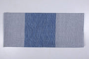 Space Dyed Dazzling Blue and Ice Grey Striped Single Bedsheet