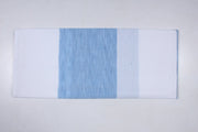 Space Dyed Azure Blue and White Striped Single Bedsheet