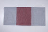 Cranberry Red and Coin Grey Striped Single Bedsheet