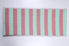 Red, Green and White Striped Single Bedsheet