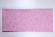 Space Dyed Magenta and Pink Single Bedsheet with Yellow Stripes