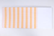 White and Yellow Striped Check Single Bedsheet