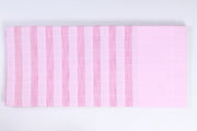 Space Dyed Magenta, Pink and White Striped Check Single Bedsheet