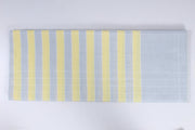 Grey, Yellow and White Striped Check Single Bedsheet