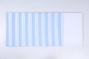 White and Cornflower Blue Stripes Single Bedsheet