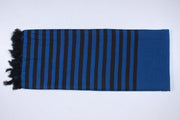 Admiral Blue Extra Soft Chadar with Black Stripes