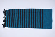 Aegean Blue Extra Soft Chadar with Black Stripes