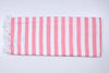 Watermelon Pink and White Striped Extra Soft Chadar