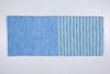 Azure and Sky Blue Space Dyed Extra Soft Chadar with Pear Green Stripes