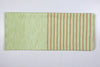 Lime Green and White Space Dyed Extra Soft Chadar with Squash Orange Stripes