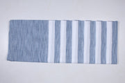 Bright Navy Blue and White Space Dyed Extra Soft Chadar with White Stripes