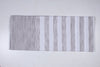 Warm Grey and White Space Dyed Extra Soft Chadar with White Stripes