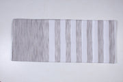Warm Grey and White Space Dyed Extra Soft Chadar with White Stripes
