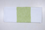 Space Dyed Pear Green and White Striped Extra Soft Chadar
