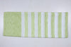 Pear Green and White Space Dyed Extra Soft Chadar with White Stripes