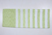 Pear Green and White Space Dyed Extra Soft Chadar with White Stripes
