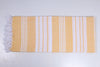 White and Lemon Yellow Striped Single BedSheet