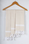 Parchment Yellow Napkin with White Stripes