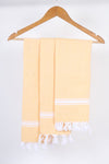 Yellow Napkin with White Stripes